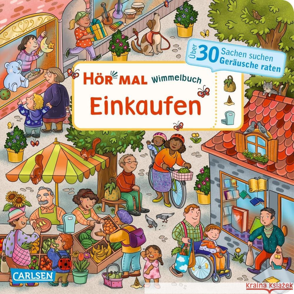 Hör mal (Soundbuch): Wimmelbuch: Einkaufen Bollin, Enni 9783551253361 Carlsen - książka
