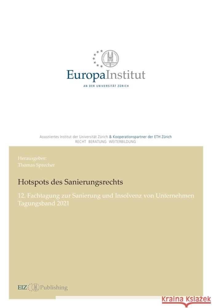 Hotspots des Sanierungsrechts Cathomas, Linus, Gmünder, Hubert, Oehri, Daniel P. 9783038052951 buch & netz - książka