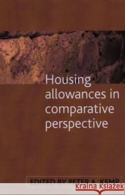 Housing Allowances in Comparative Perspective Kemp, Peter A. 9781861347541  - książka