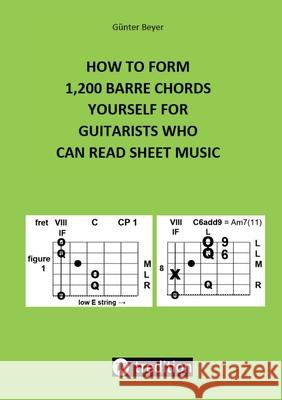 HOW TO FORM 1,200 BARRE CHORDS YOURSELF FOR GUITARISTS WHO CAN READ SHEET MUSIC Beyer, Günter 9783384468550 tredition - książka