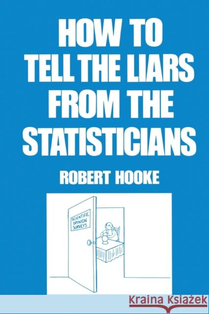 How to Tell the Liars from the Statisticians Hooke   9780367451943 CRC Press - książka