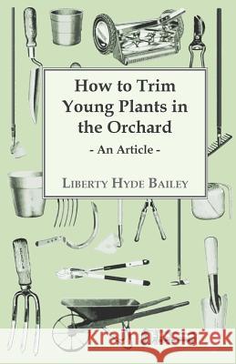 How to Trim Young Plants in the Orchard - An Article L. H. Bailey 9781446537312 Carveth Press - książka