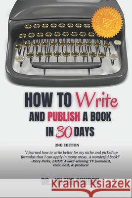 How to Write and Publish a Book in 30 Days Jolene Church 9780692139295 Successful Thinking Mindset - książka