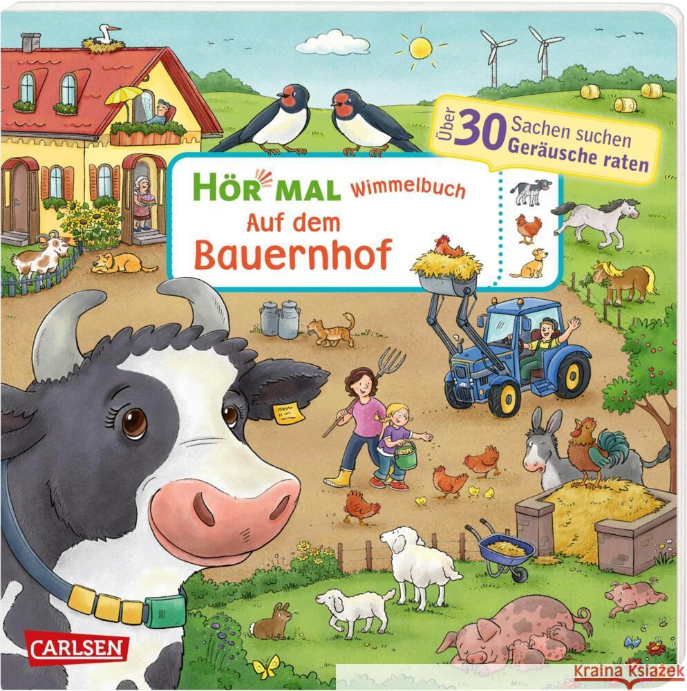 Hör mal (Soundbuch): Wimmelbuch: Auf dem Bauernhof Hofmann, Julia 9783551253309 Carlsen - książka