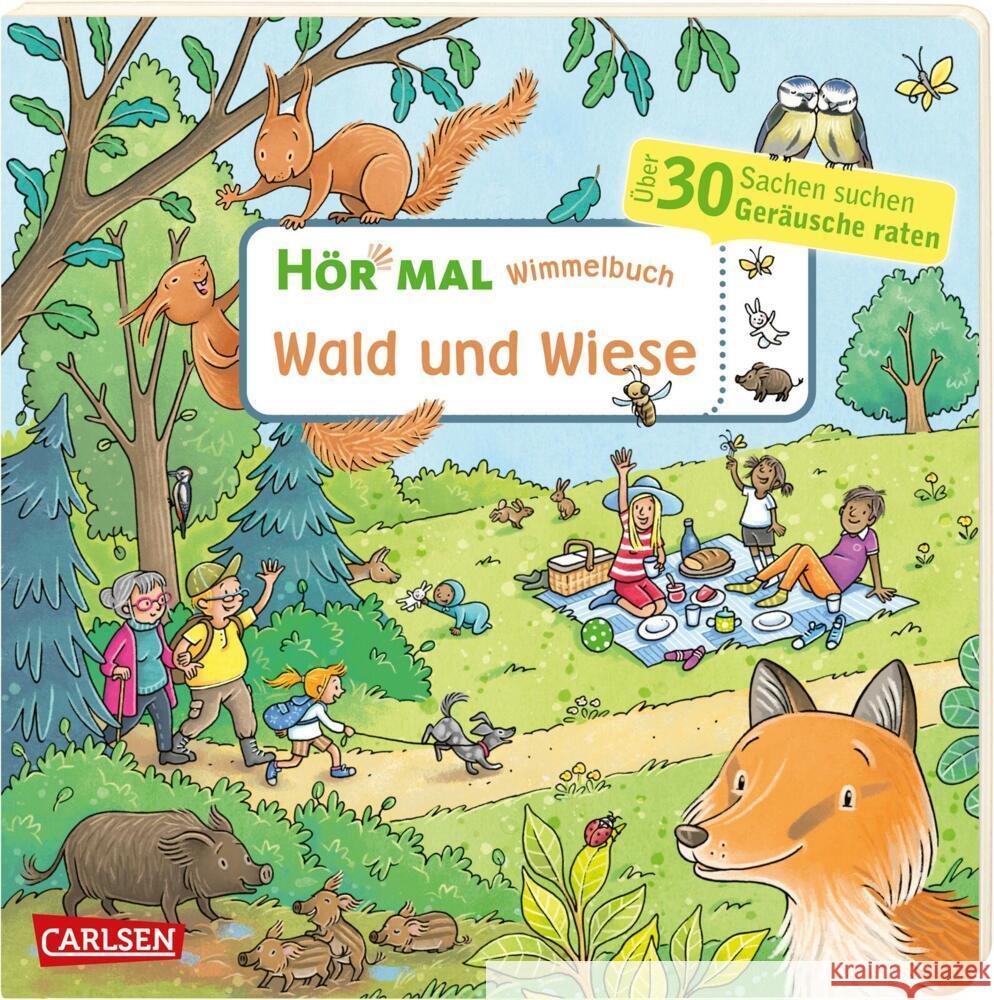 Hör mal (Soundbuch): Wimmelbuch: Wald und Wiese Hofmann, Julia 9783551252005 Carlsen - książka