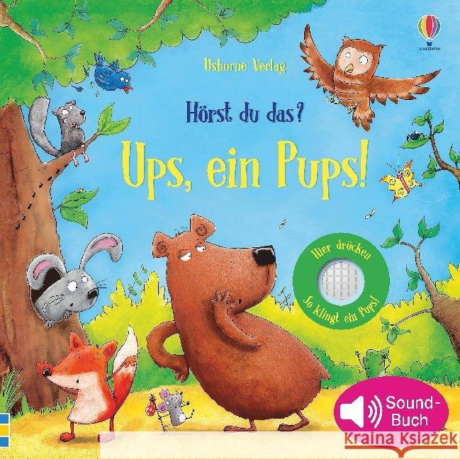 Hörst du das? Ups, ein Pups!, m. Soundeffekten Taplin, Sam 9781789411263 Usborne Verlag - książka