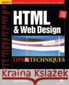 HTML & Web Design Tips & Techniques Kris Jamsa Konrad King Andy Anderson 9780072193947 McGraw-Hill/Osborne Media