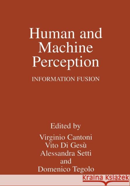 Human and Machine Perception: Information Fusion Cantoni, Virginio 9781461377344 Springer - książka