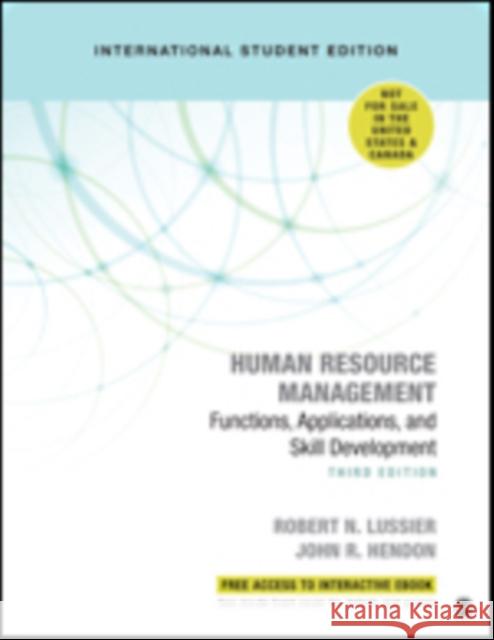 Human Resource Management: Functions, Applications, and Skill Development Robert N. Lussier John R. Hendon  9781544331317 SAGE Publications Inc - książka