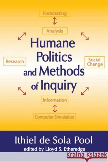 Humane Politics and Methods of Inquiry Ithiel D Lloyd S. Etheredge 9781412857093 Transaction Publishers - książka