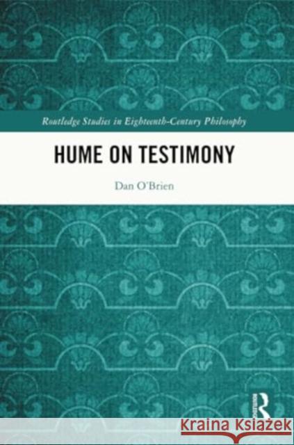 Hume on Testimony Dan O'Brien 9781032357041 Routledge - książka