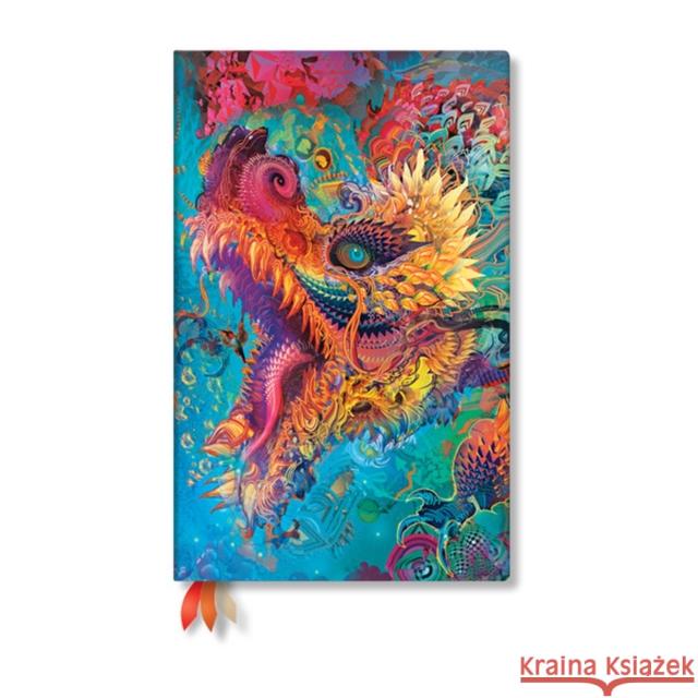 Humming Dragon (Android Jones Collection) Maxi Dot-Grid Softcover Flexi Journal (Elastic Band Closure) Paperblanks 9781439796467 Paperblanks - książka