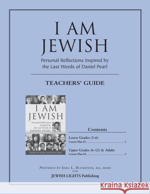 I Am Jewish Teacher's Guide Jewish Lights Publishing 9781580232197 Jewish Lights Publishing - książka