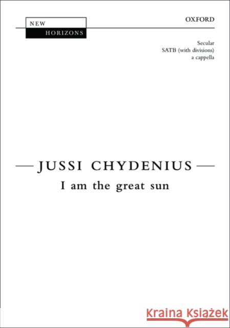 I am the great sun 0; 0; 0 9780193368828 OUP Oxford - książka