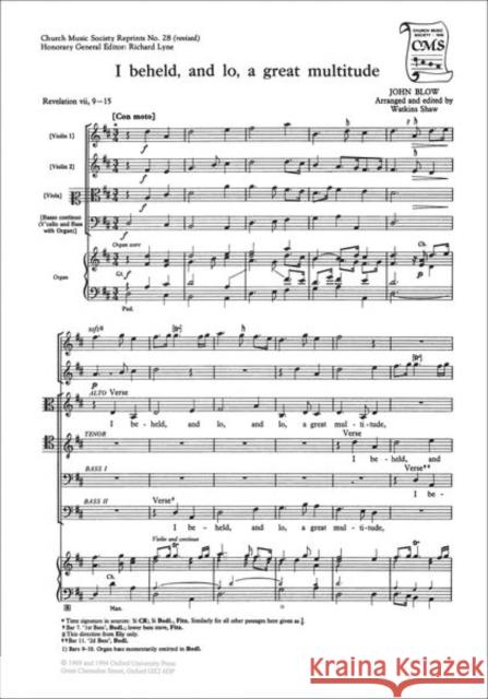 I beheld and lo, a great multitude  9780193953147 Oxford University Press - książka