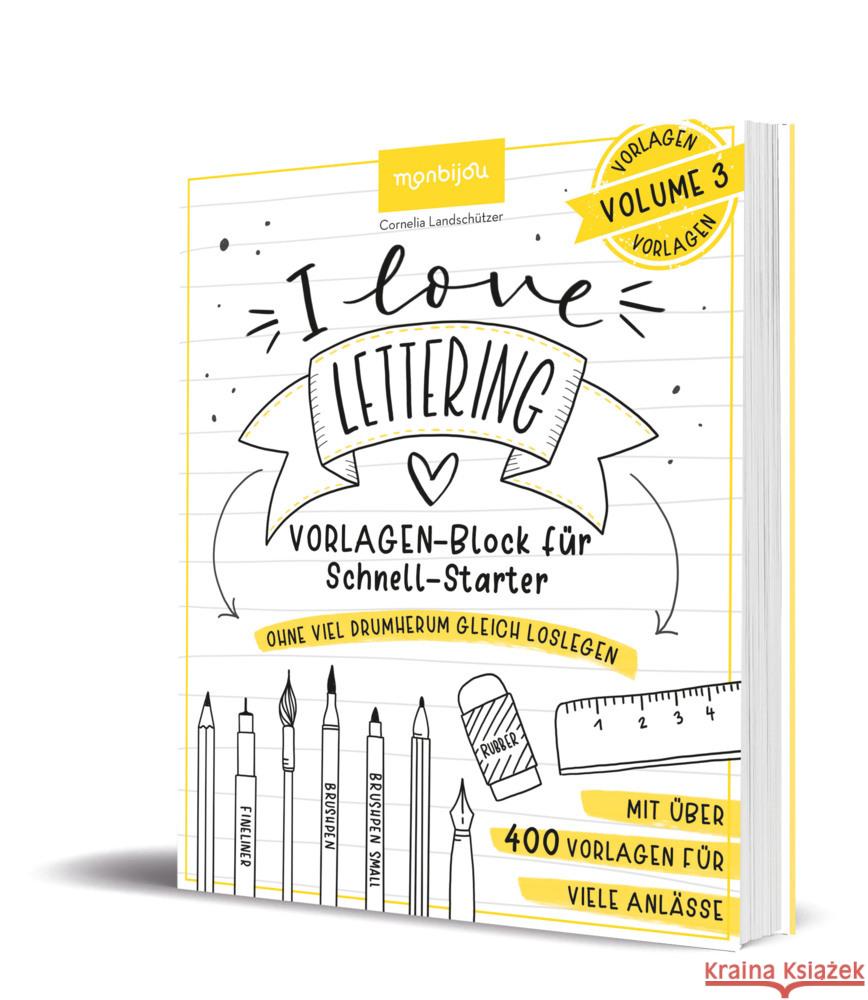 I Love Lettering - Der Block für alle Schnell-Starter Volume 3 Landschützer, Cornelia 9783963472114 Lingen - książka