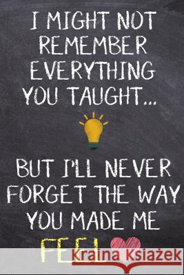 I Might Not Remember Everything You Taught: I Might Not Remember Everything You Taught Teacherlove Press 9781731400895 Independently Published - książka