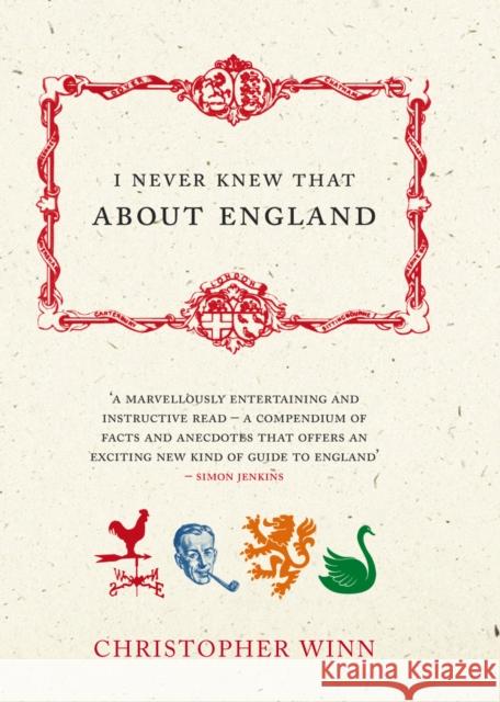 I Never Knew That About England Christopher Winn 9780091902070  - książka