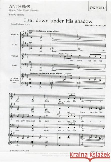 I sat down under His shadow  9780193501041 Oxford University Press - książka