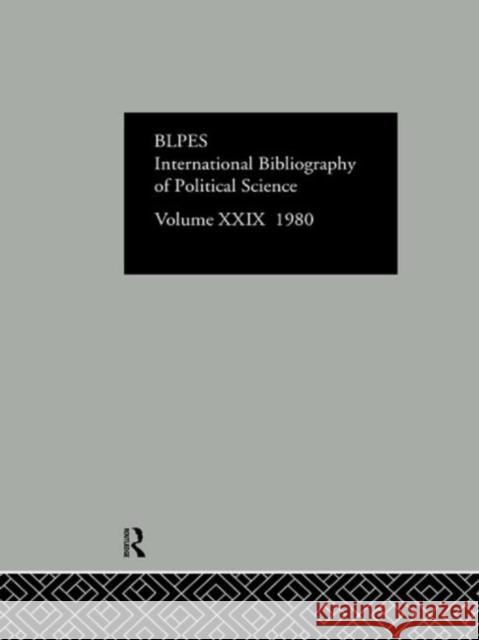 Ibss Poli Sci 29 1980 International Committee for Social Scien   9780422809900 Routledge - książka