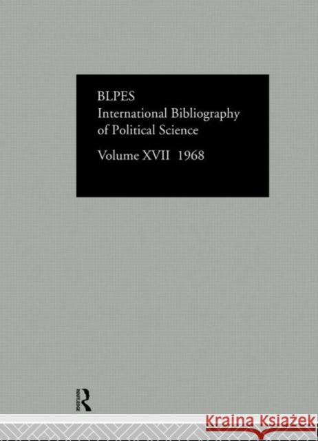 Ibss: Political Science: 1968 Volume 17 International Committee for Social Scien 9780422805209 Routledge - książka