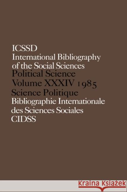 Ibss: Political Science: 1985 Volume 34 International Committee for Social Scien 9780415000871 Routledge - książka