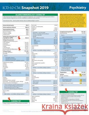 ICD-10-CM 2019 Snapshot Coding Card: Psychiatry American Medical Association 9781622028450 American Medical Association - książka