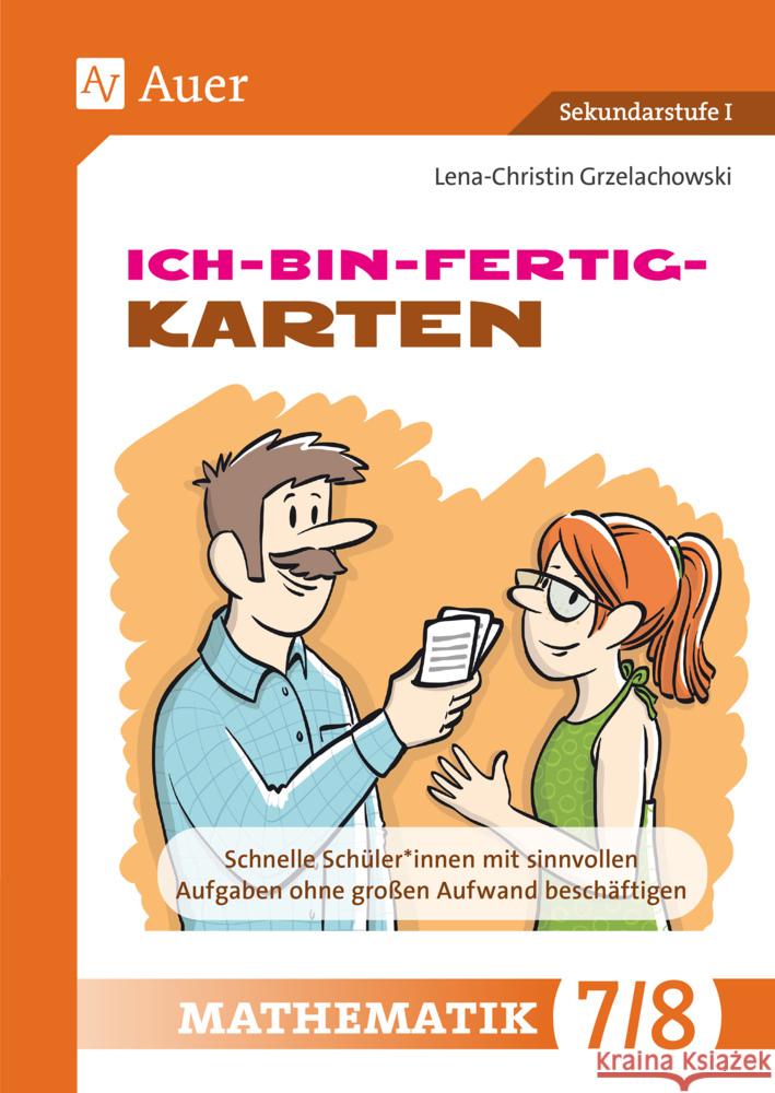 Ich-bin-fertig-Karten Mathematik Klassen 7-8 Grzelachowski, Lena-Christin 9783403084327 Auer Verlag in der AAP Lehrerwelt GmbH - książka