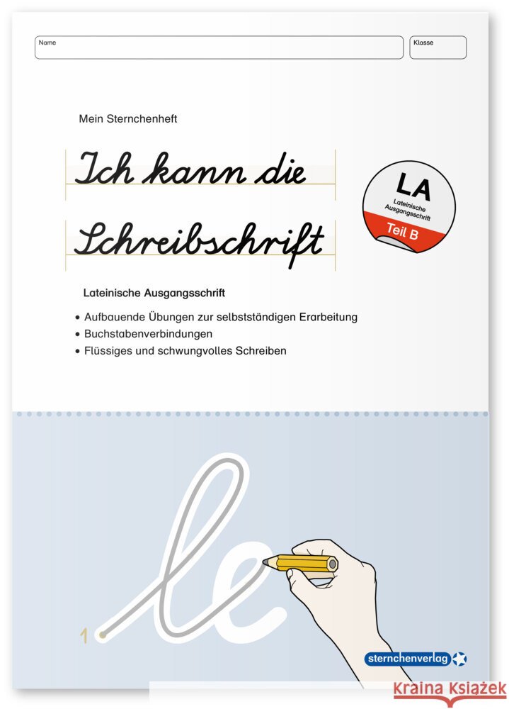 Ich kann die Schreibschrift - Lateinische Ausgangsschrift - LA - Übungsheft zu den Buchstabenverbindungen sternchenverlag GmbH, Langhans, Katrin 9783910429703 Sternchenverlag - książka