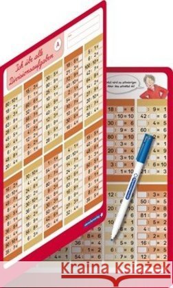 Ich übe alle Divisionsaufgaben, Doppelklappkarte mit Spezialstift : Divisions Übungstafel, Klappkarte im großen Format, trocken abwischbar ohne zu schmieren und ohne Farbrückstände für die 2. Klasse Langhans, Katrin 9783946904076 Sternchenverlag - książka
