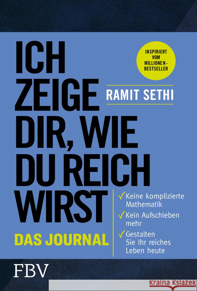 Ich zeige dir, wie du reich wirst - Das Journal Sethi, Ramit 9783959726849 FinanzBuch Verlag - książka