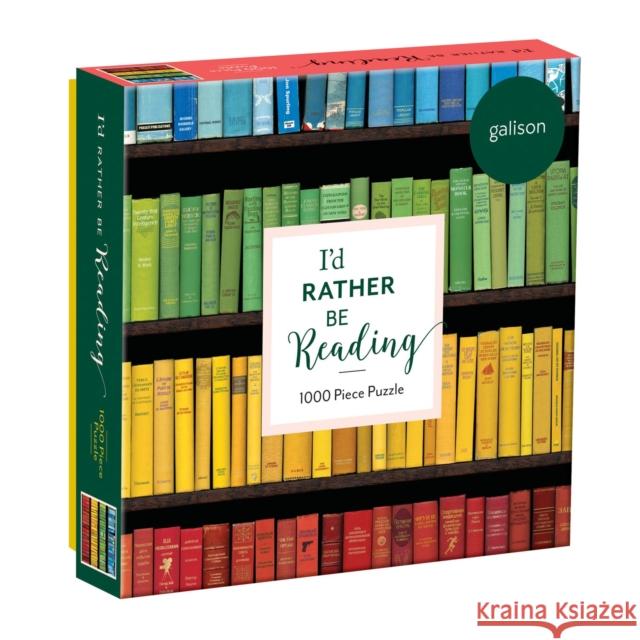 I'd Rather Be Reading 1000 Piece Puzzle in Square Box Galison 9780735360532 Galison - książka