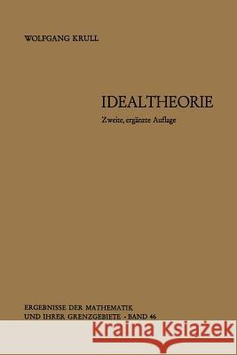 Idealtheorie Wolfgang Krull 9783642870347 Springer - książka
