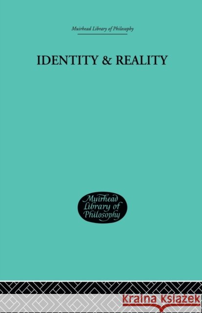 Identity & Reality Meyerson Emile 9780415848893 Routledge - książka