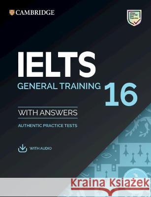 IELTS 16 General Training Student's Book with Answers with Audio with Resource Bank  9781108933865 Cambridge University Press - książka
