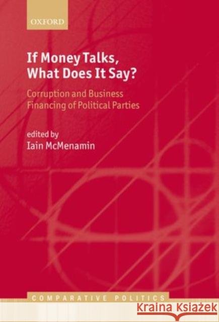 If Money Talks, What Does It Say?: Corruption and Business Financing of Political Parties McMenamin, Iain 9780199665709 Oxford University Press - książka