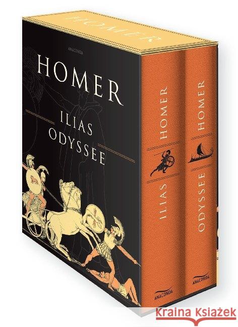 Ilias / Odyssee, 2 Bde. Homer 9783730608098 Anaconda - książka