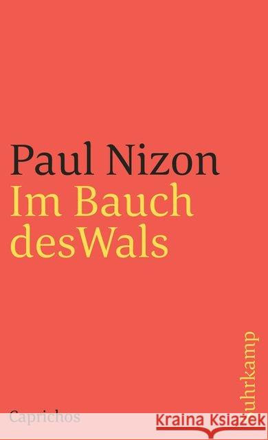 Im Bauch des Wals : Caprichos Nizon, Paul 9783518391204 Suhrkamp - książka