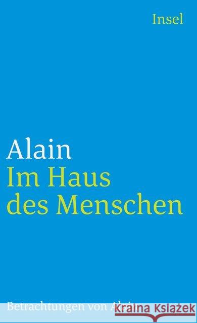 Im Haus des Menschen Alain 9783458336228 Insel Verlag - książka