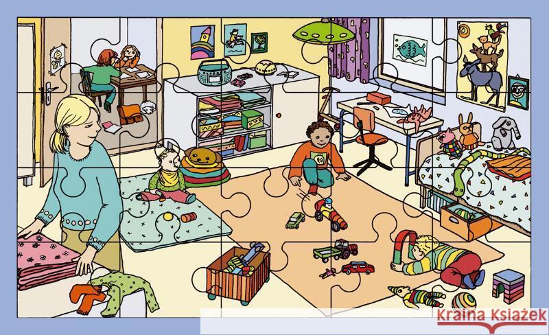 Im Kinderzimmer, Einlege-Puzzle Ritter, Annegret 4260168850824 LittleTiger Verlag - książka