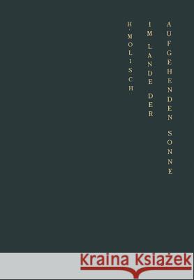 Im Lande Der Aufgehenden Sonne Hans Molisch 9783709195864 Springer - książka