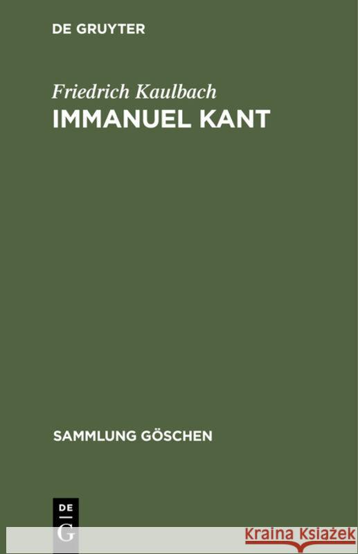 Immanuel Kant Friedrich Kaulbach 9783110027488 de Gruyter - książka