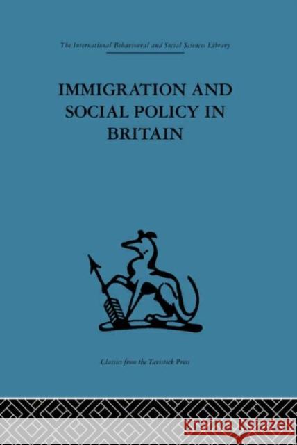 Immigration and Social Policy in Britain C. Jones 9780415265003 Routledge - książka