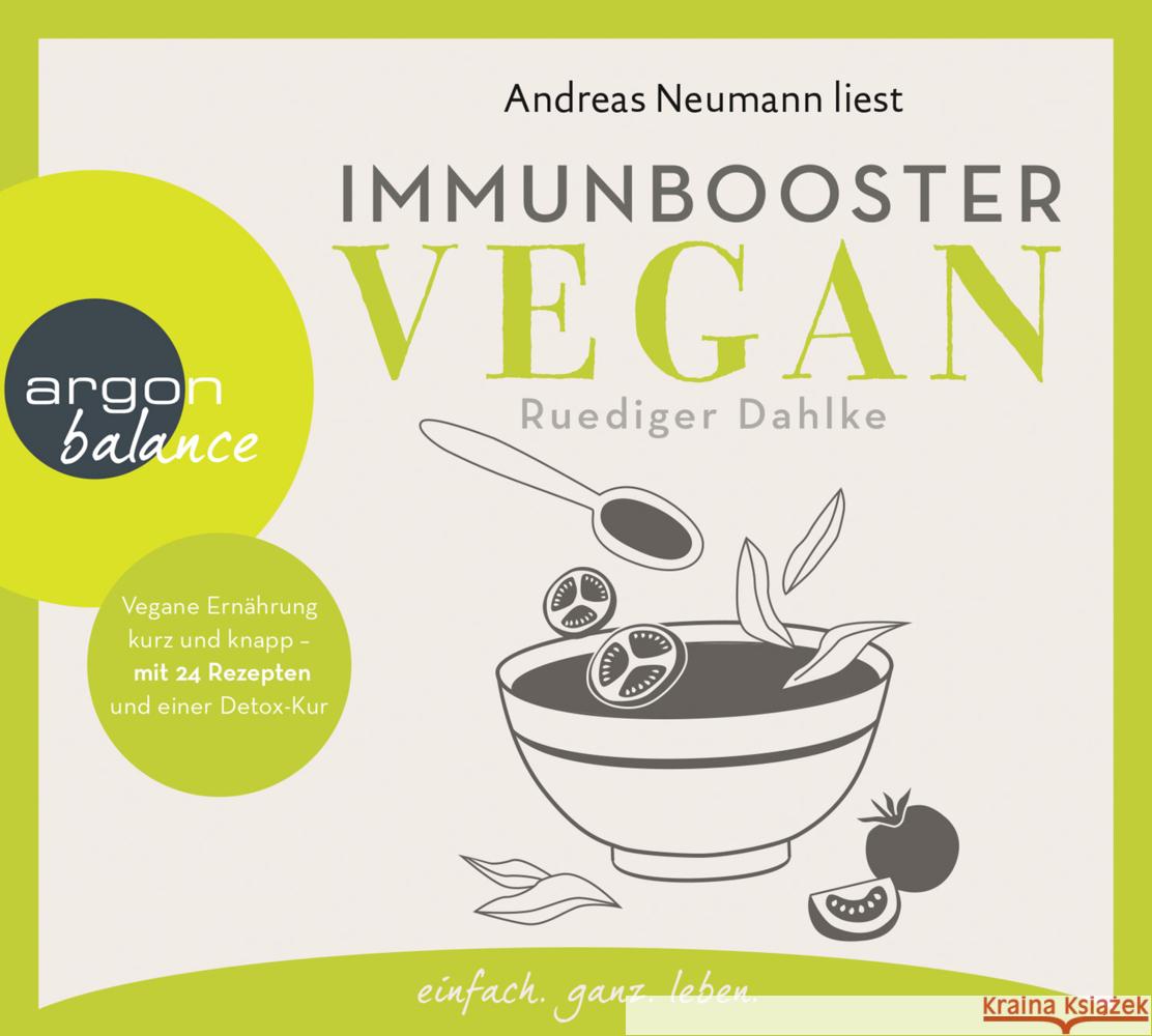 Immunbooster vegan, 1 Audio-CD Dahlke, Ruediger 9783839882245 Argon Balance - książka