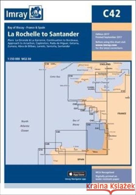 Imray Chart C42: La Rochelle to Santander  9781846239397 IMRAY CHART C - książka