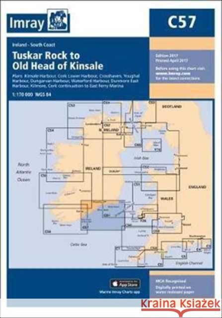 Imray Chart C57: Tuskar Rock to Old Head of Kinsale Imray 9781846238758 Imray, Laurie, Norie & Wilson Ltd - książka