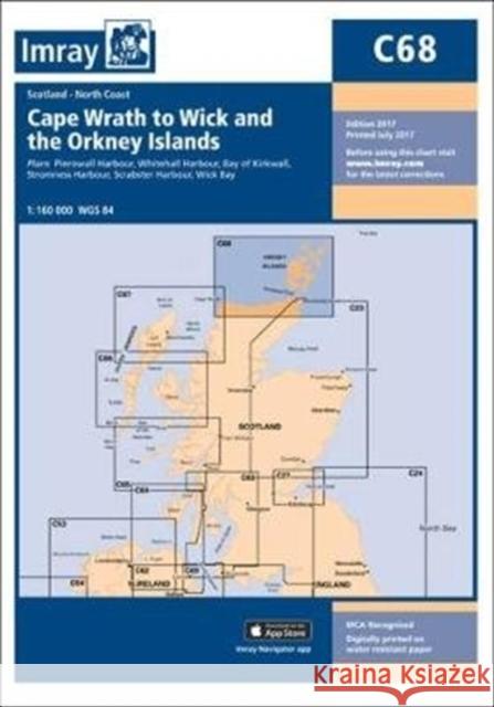 Imray Chart C68: Cape Wrath to Wick and the Orkney Islands Imray 9781846239298 Imray, Laurie, Norie & Wilson Ltd - książka