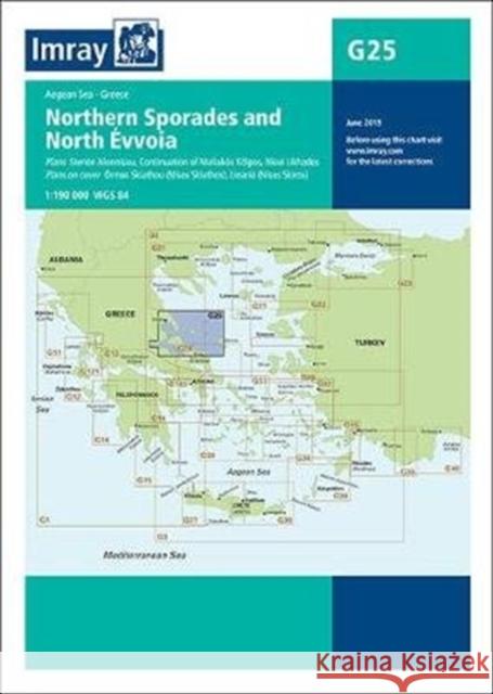 Imray Chart G25: Northern Sporades and North Evvoia Imray 9781786791184 Imray, Laurie, Norie & Wilson Ltd - książka