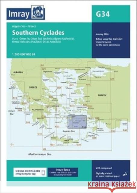 Imray Chart G34: Southern Cyclades Imray 9781786795557 Imray, Laurie, Norie & Wilson Ltd - książka