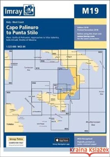 Imray Chart M19: Capo Palinuro to Punta Stilo Imray Imray 9781786790934 Imray, Laurie, Norie & Wilson Ltd - książka